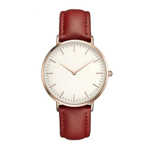 Bracelet Wrist Bangle To Schedule Analog Watch Easy Synthetic Quartz Leather Round Women Read Fashion 8mm Band Complete