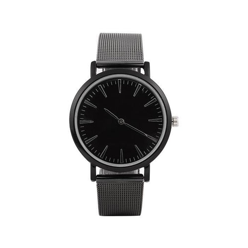 2019 Black Full Steel Fashion Casual Quartz Watch Men Dress Watches Business Male Relojes hombre Minimalism Simple Wristwatch