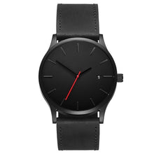 Load image into Gallery viewer, Men Fashion Artificial Leather Wristband Ultra-thin Round Dial 4cm/1.57inch Quartz Pin-Buckle Watch Casual