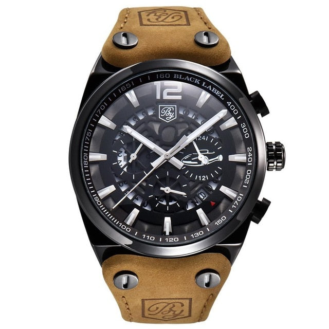 Men Fashion Casual Multifunctional Round Dial Quartz Luminous, Calendar, Hours/Minutes/Seconds Wrist Watch