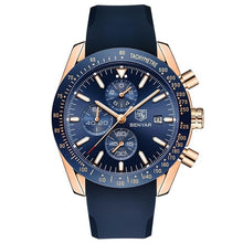 Load image into Gallery viewer, 2019 Watch Men Luxury Brand Mens Blue Watches Silicone Band Wrist Watches Men&#39;s Chronograph Watch Male Relogio Masculino