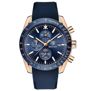 2019 Watch Men Luxury Brand Mens Blue Watches Silicone Band Wrist Watches Men's Chronograph Watch Male Relogio Masculino
