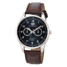 Load image into Gallery viewer, New Men Fashion Synthetic Leather Band Round Analog Quartz Wrist Watch Bracelet Complete Schedule Bangle