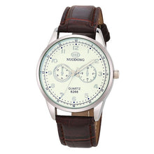 Load image into Gallery viewer, New Men Fashion Synthetic Leather Band Round Analog Quartz Wrist Watch Bracelet Complete Schedule Bangle
