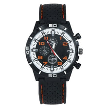 Load image into Gallery viewer, 0 etc 2 Silicone New Dial Analog Casual  45inch Black 1 Round Wrist 82inch Sports Band 3 Watch Men 1cm Sport Running 7cm Quartz