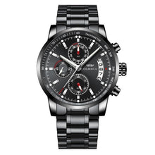 Load image into Gallery viewer, Men Business Casual Alloy Quartz Waterpoof 30 Meters Stainless Steel Bracelet Clasp Watch Round