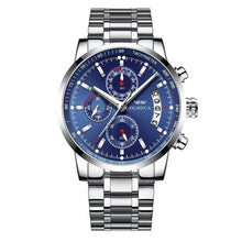 Load image into Gallery viewer, Men Business Casual Alloy Quartz Waterpoof 30 Meters Stainless Steel Bracelet Clasp Watch Round